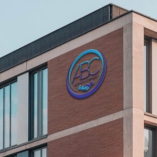 Modern brick building logo mockup by GraphicsFamily.com Modern brick building logo mockup by GraphicsFamily.com